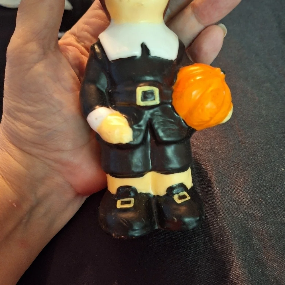 Pilgrim candle wax figures